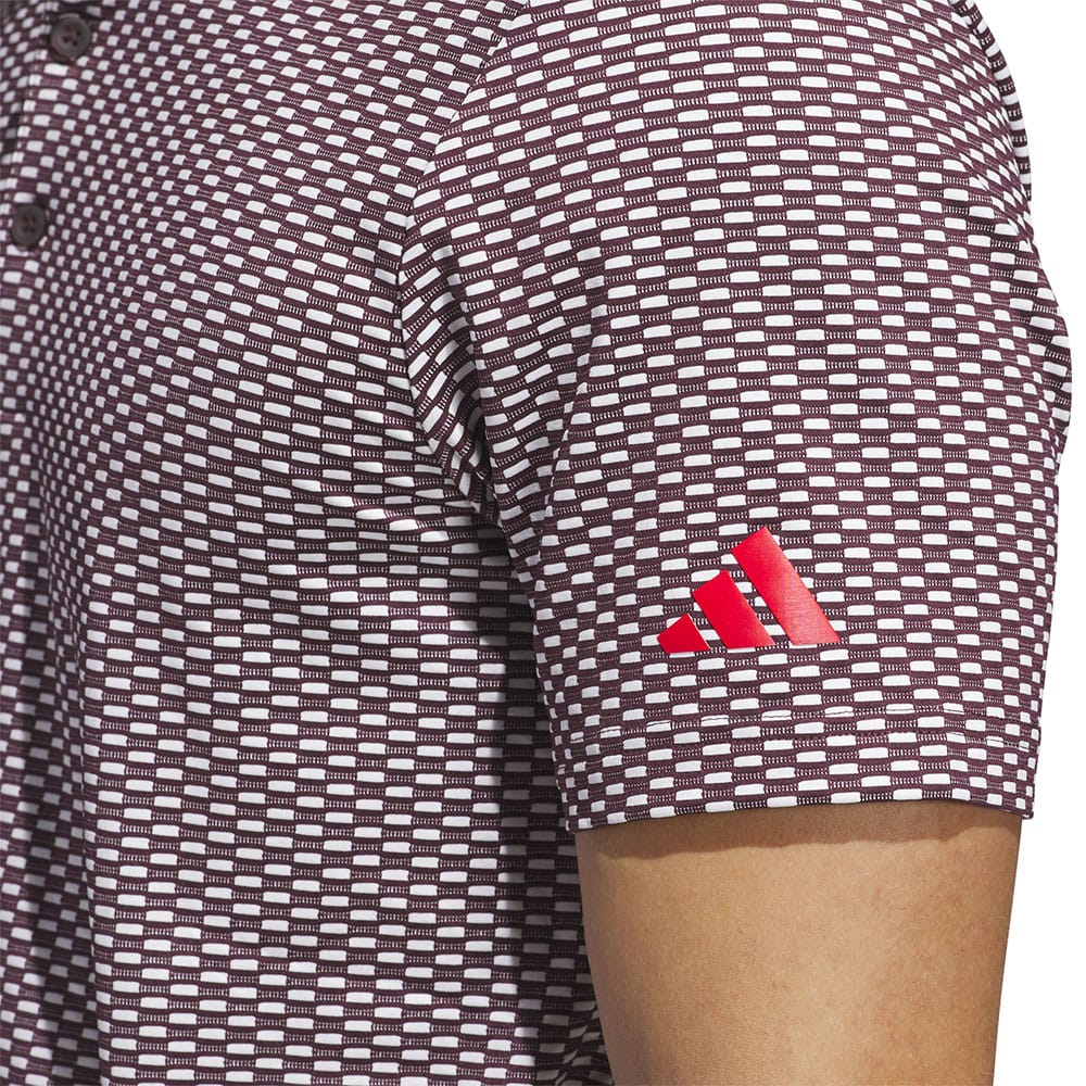 adidas Beyond the Course Textured Polo Shirt - Aurora Ruby