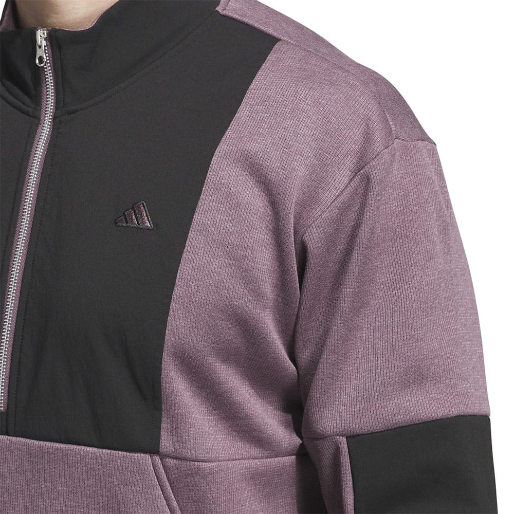 adidas Go-To DWR Hybrid 1/2 Zip Pullover - Shadow Fig/Black