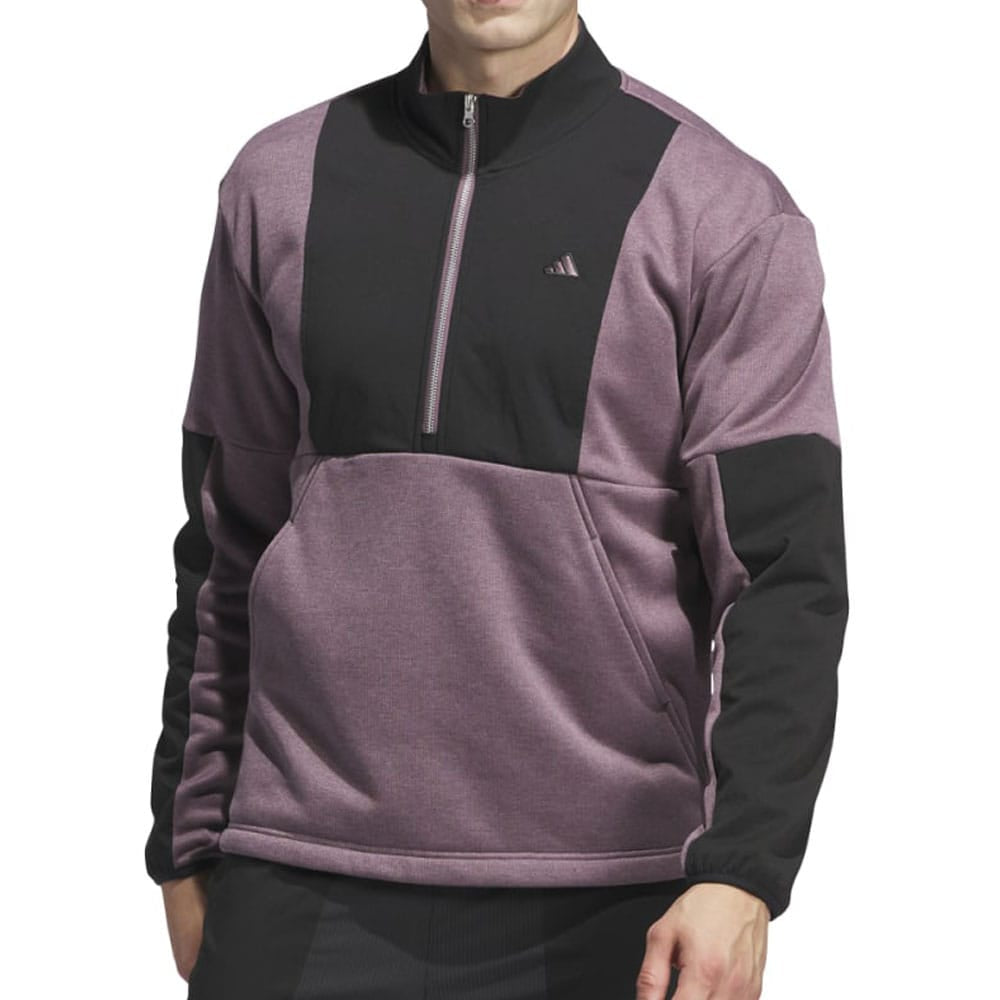 adidas Go-To DWR Hybrid 1/2 Zip Pullover - Shadow Fig/Black