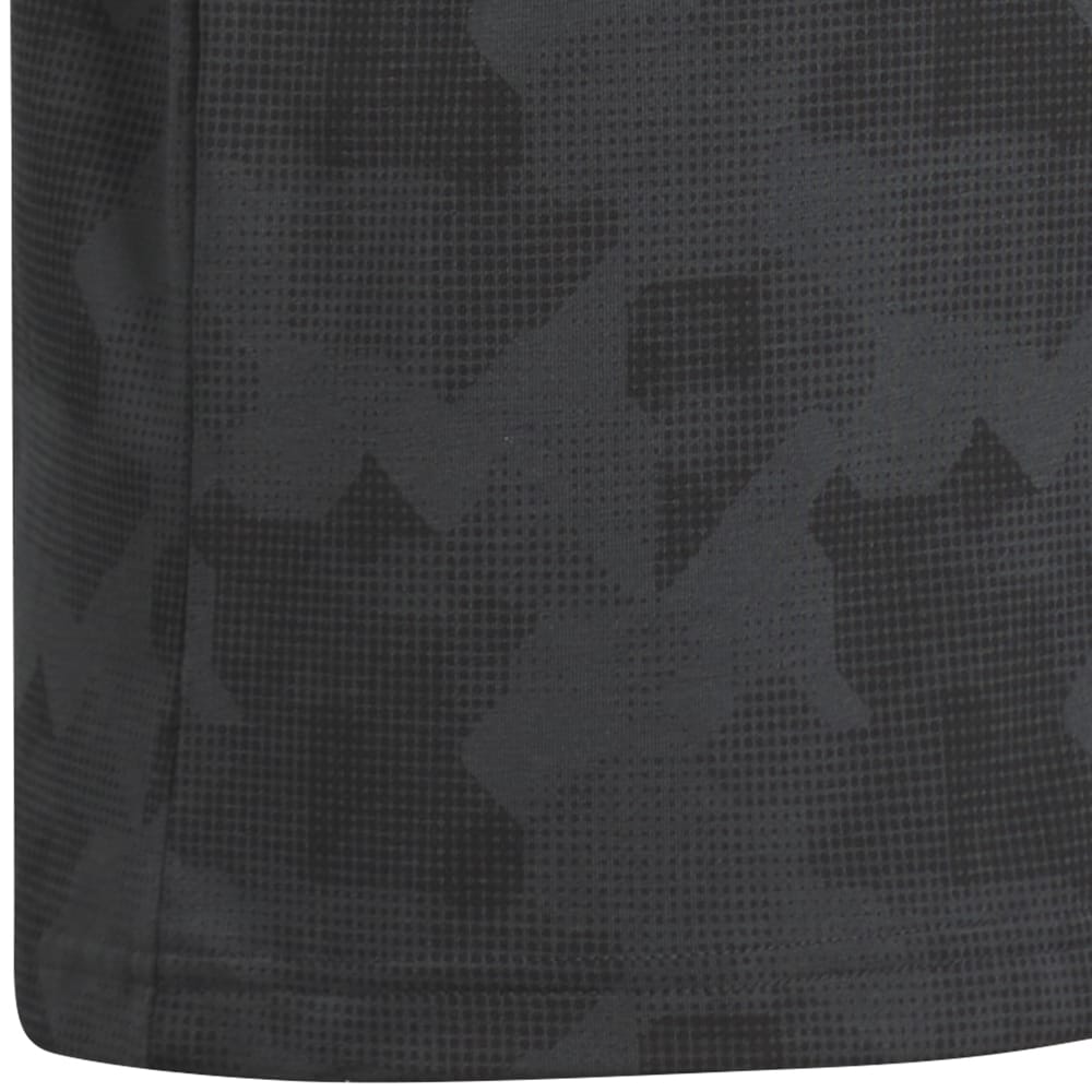 adidas Jr Printed Scripted Polo Shirt - Carbon/Black