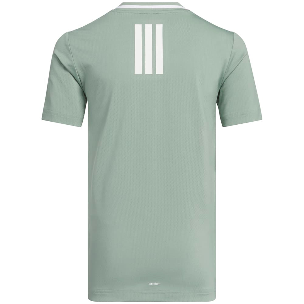 adidas Jr Sport Collar Polo Shirt - Silver Green