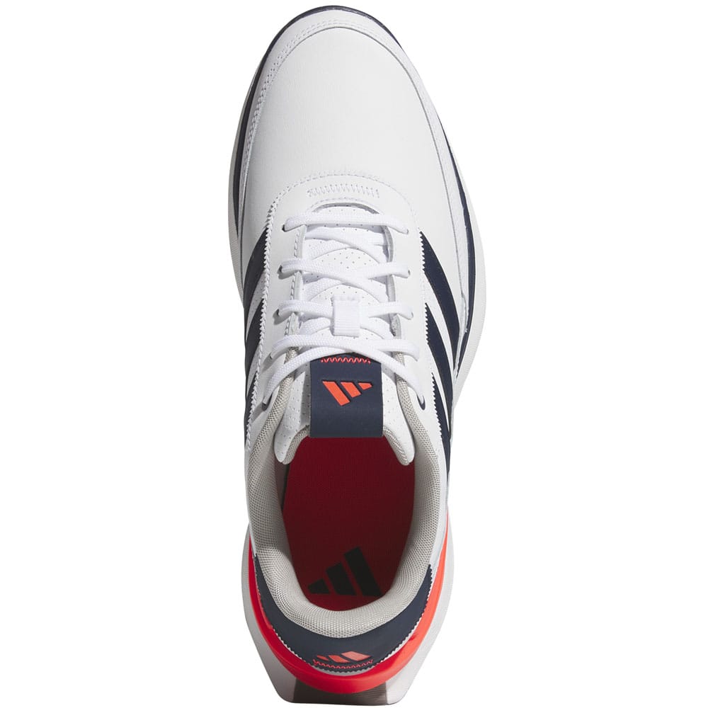 adidas S2G Leather 24 Spikeless Waterproof Shoes - White/Collegiate Navy/Lucid Red