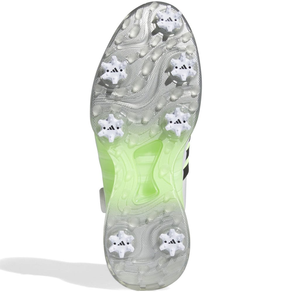 adidas Tour360 24 Boa Spiked Waterproof Shoes - Ftwr White/Core Black/Green Spark