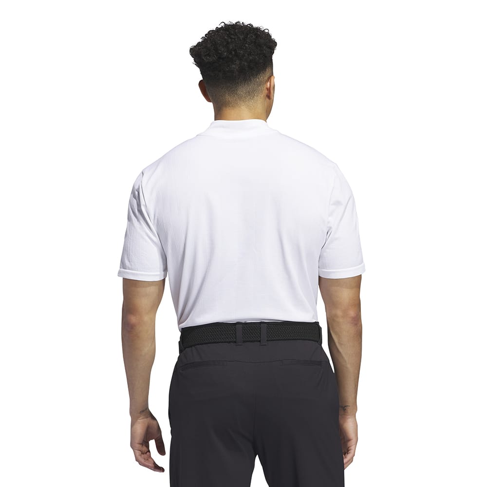 adidas Ultimate 365 Tour Primeknit Striped Polo Shirt - White