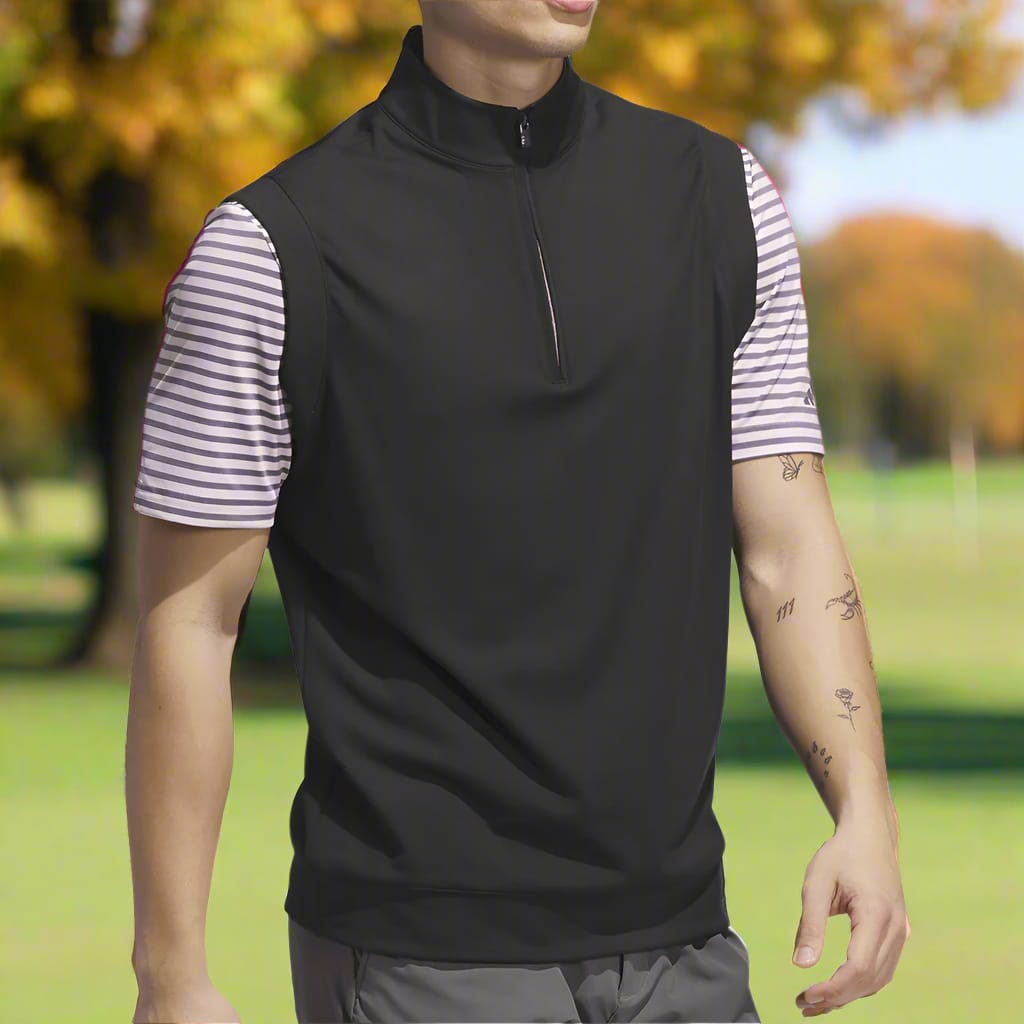adidas Ultimate365 Classic 1/4 Zip Vest - Black