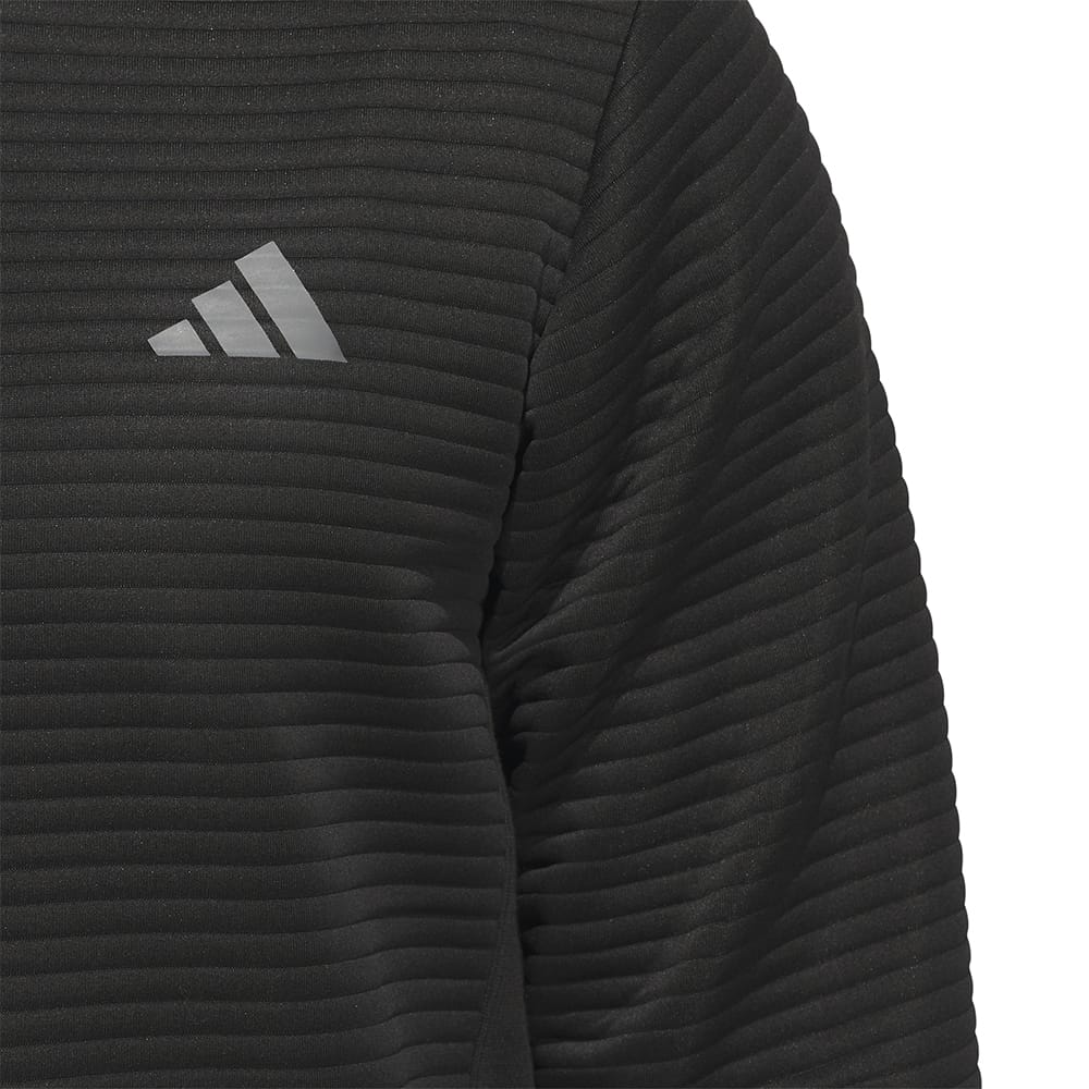 adidas Ultimate365 DWR Textured 1/4 Zip Chest Logo Sweatshirt - Black