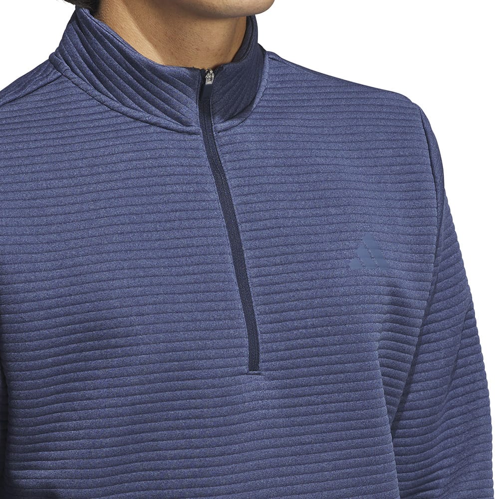 adidas Ultimate365 DWR Textured 1/4 Zip Pullover - Collegiate Navy/Preloved Ink