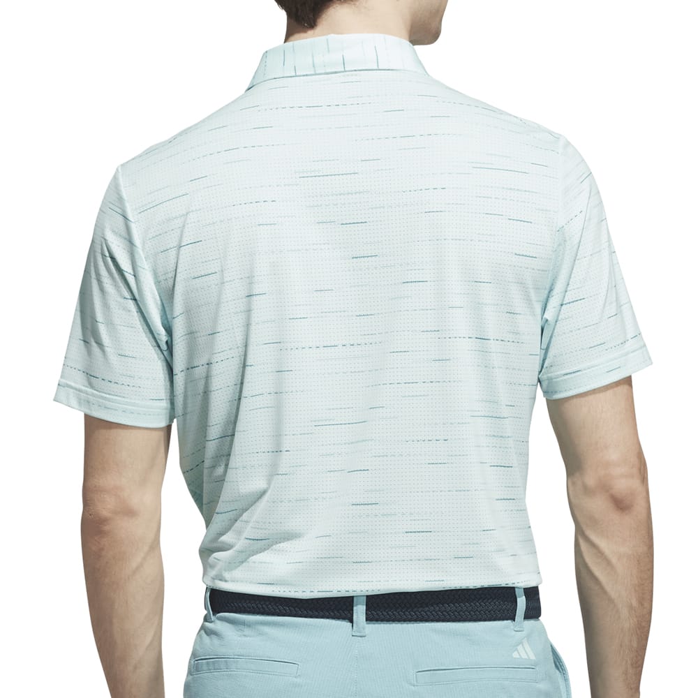 adidas Ultimate365 Mesh Glimmer Print Polo Shirt - Semi Flash Aqua