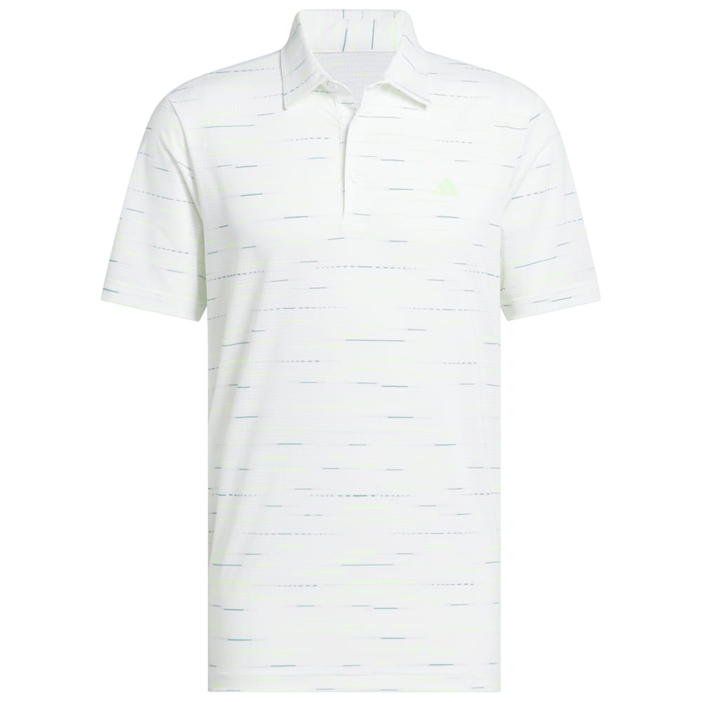 adidas Ultimate365 Mesh Glimmer Print Polo Shirt - White