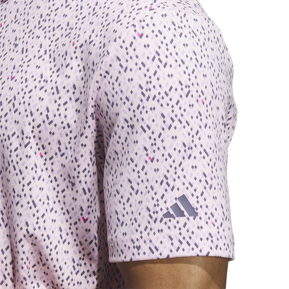 adidas Ultimate365 Micro Argyle Polo Shirt - Clear Pink/Preloved Violet