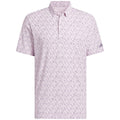 adidas Ultimate365 Micro Argyle Polo Shirt - Clear Pink/Preloved Violet