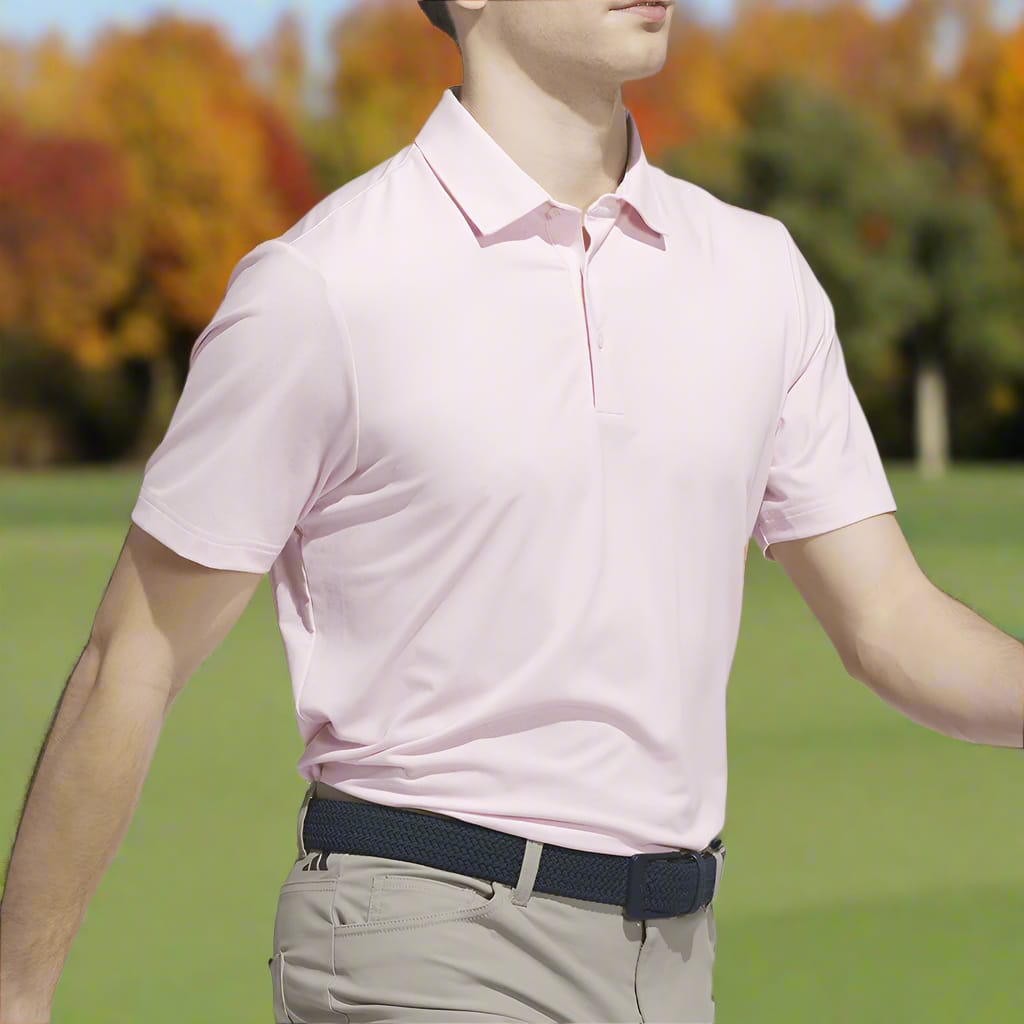 adidas Ultimate365 Mini Bunker Polo Shirt - Clear Pink