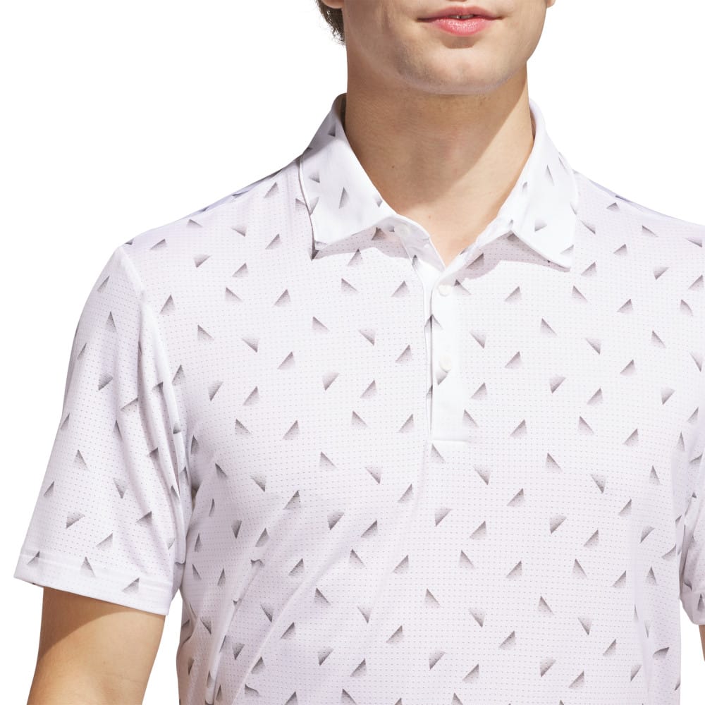 adidas Ultimate365 Printed Mesh Polo Shirt - White/Black
