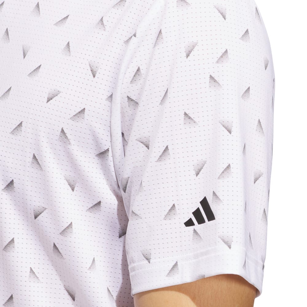 adidas Ultimate365 Printed Mesh Polo Shirt - White/Black
