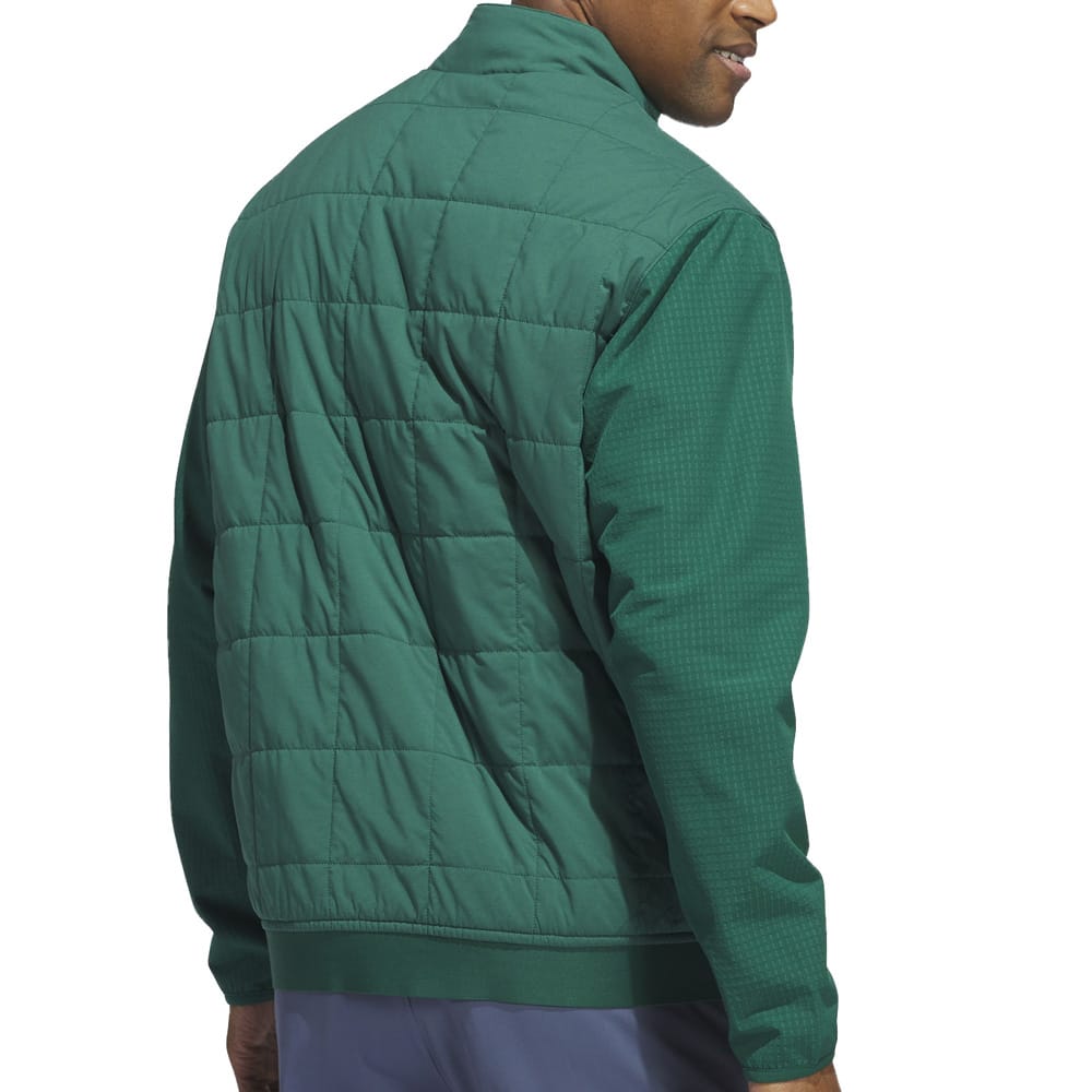 adidas Ultimate365 Quilted DWR 1/2 Zip Pullover - Collegiate Green