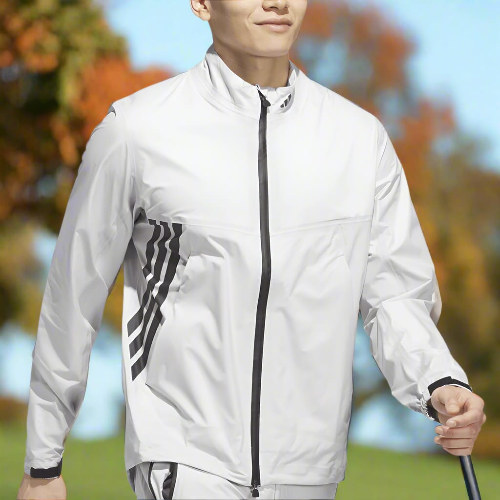 adidas Ultimate365 Tour CLIMAPROOF+ Full-Zip Waterproof Jacket - Grey One