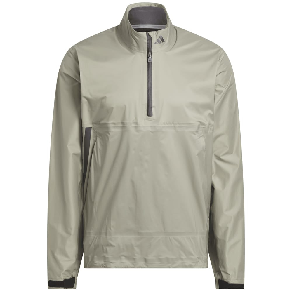 adidas Ultimate365 Tour CLIMAPROOF+ Half-Zip Waterproof Jacket - Silver Pebble