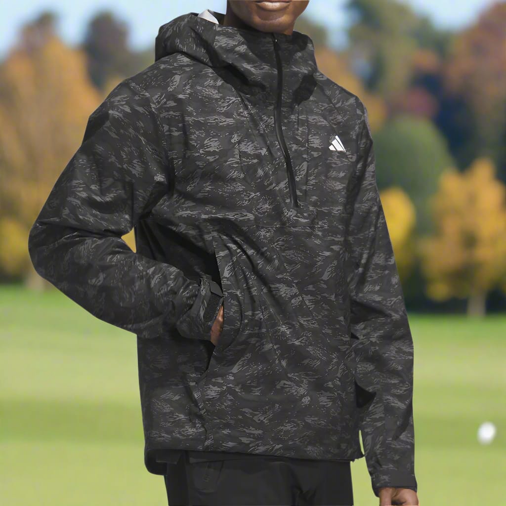 adidas Ultimate365 Tour Climaproof+ Waterproof Parka Rain Suit - Black