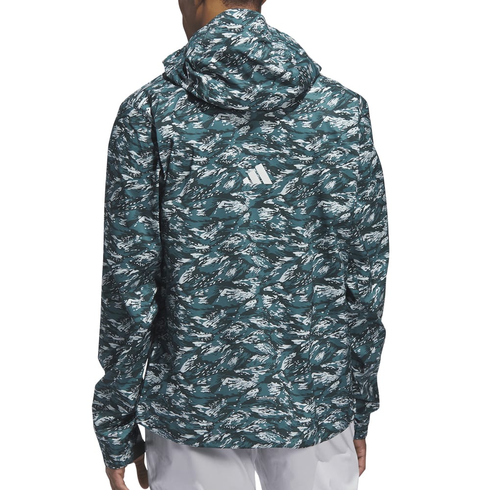 adidas Ultimate365 Tour Climaproof+ Waterproof Parka Rain Suit - Preloved Teal/Black