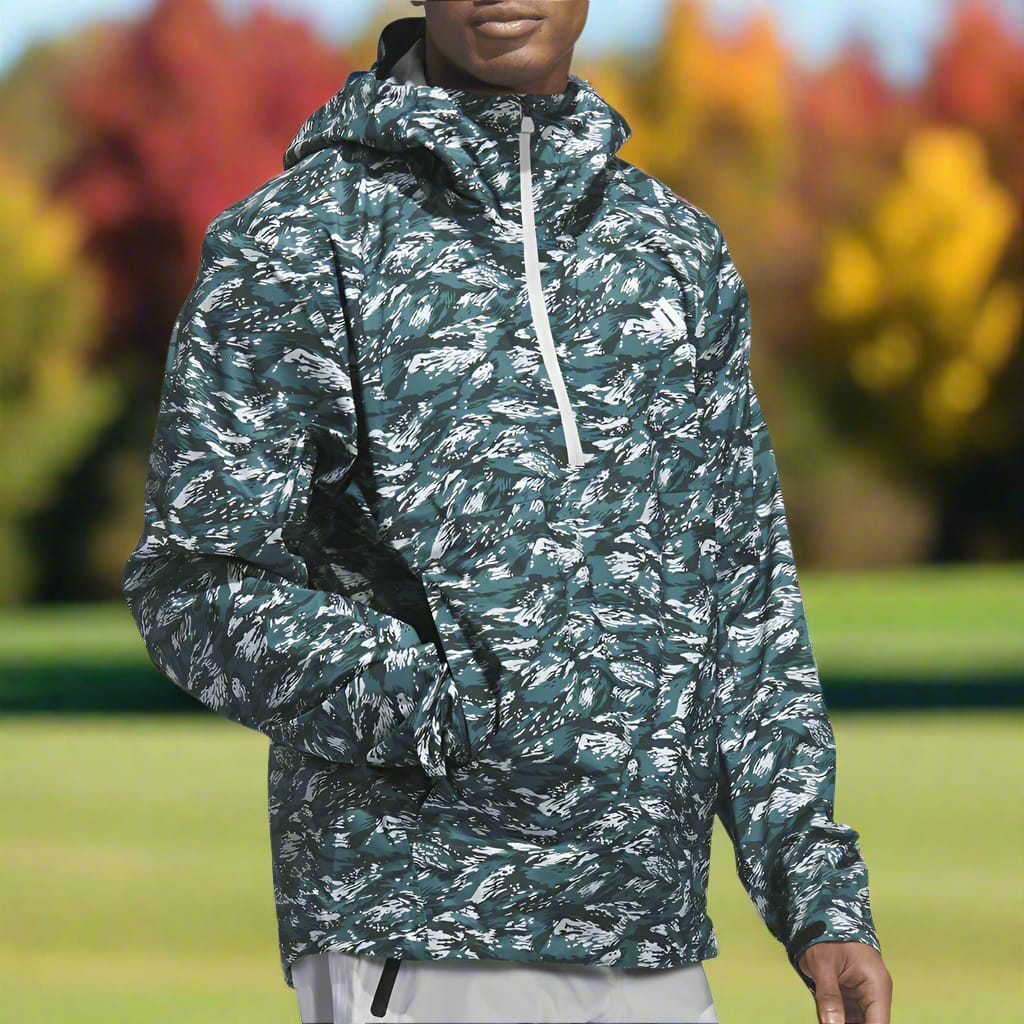 adidas Ultimate365 Tour Climaproof+ Waterproof Parka Rain Suit - Preloved Teal/Grey One