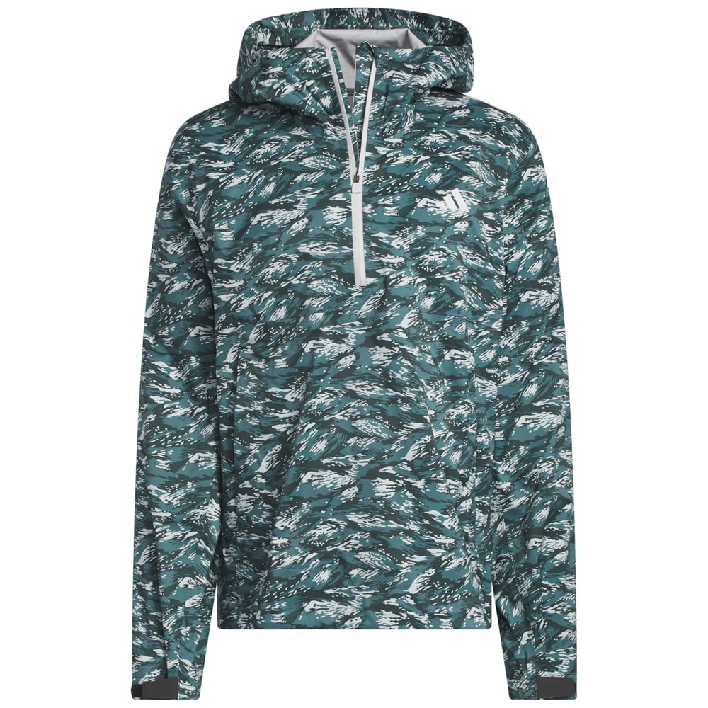 adidas Ultimate365 Tour Climaproof+ Waterproof Parka Rain Suit - Preloved Teal/Black