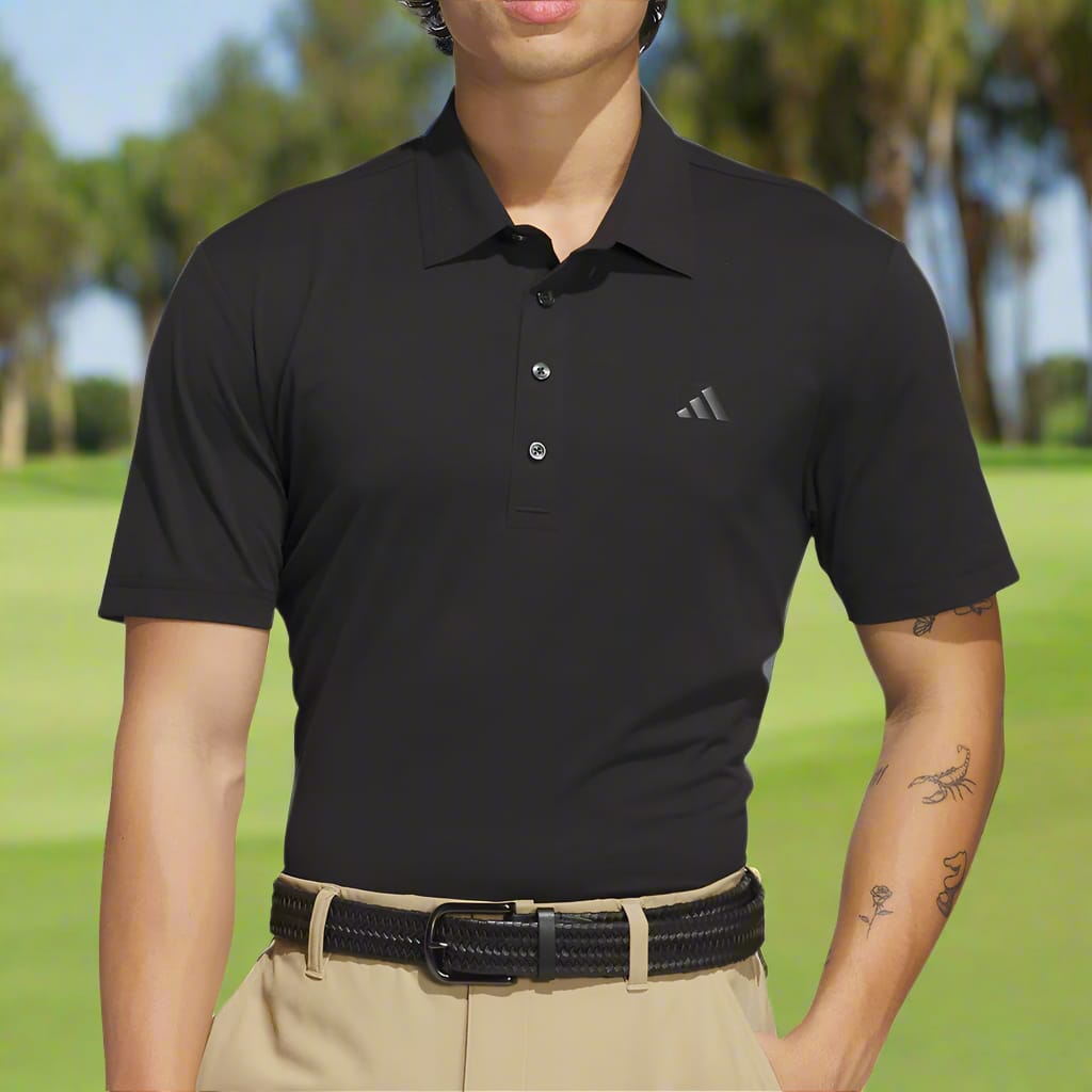 adidas Ultimate365 Tour Twistknit LC Polo Shirt - Black