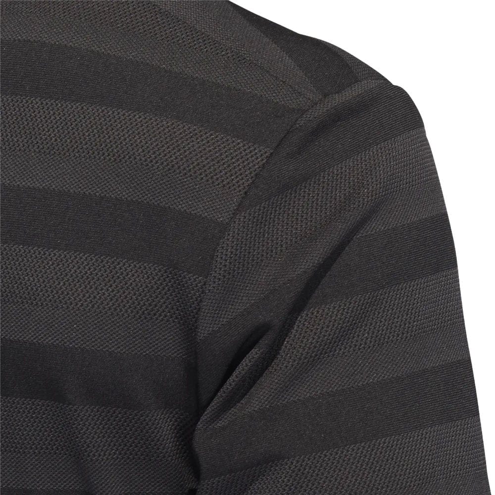 adidas Two Colour Stripe Primegreen Polo Shirt - Black/Grey Six
