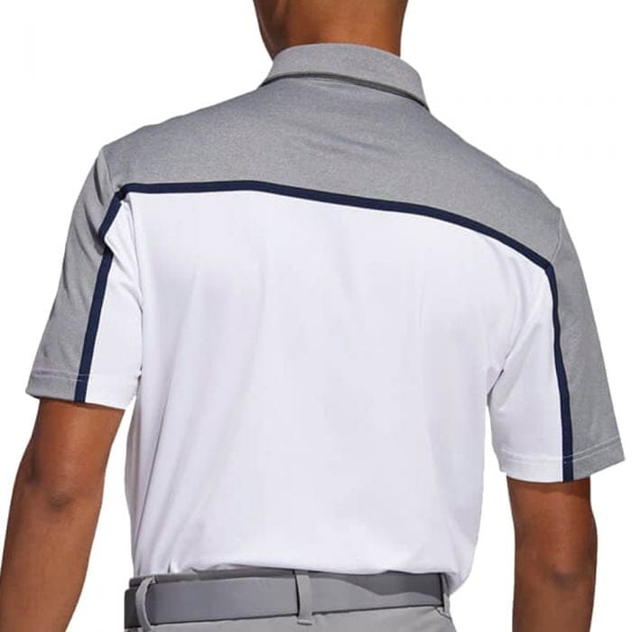 adidas Ultimate356 3-Stripe Polo Shirt - White/Grey Three