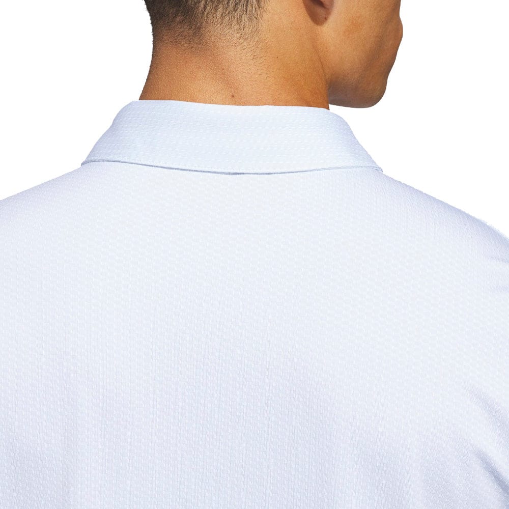 adidas Performance Textured Polo Shirt - White/Crystal Sky