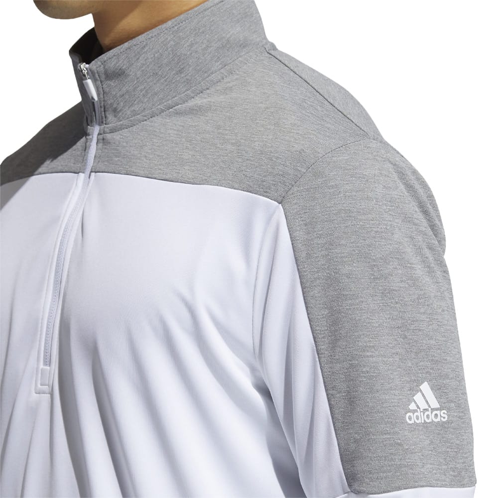 adidas UPF Lightweight 1/4 Zip Midlayer- White
