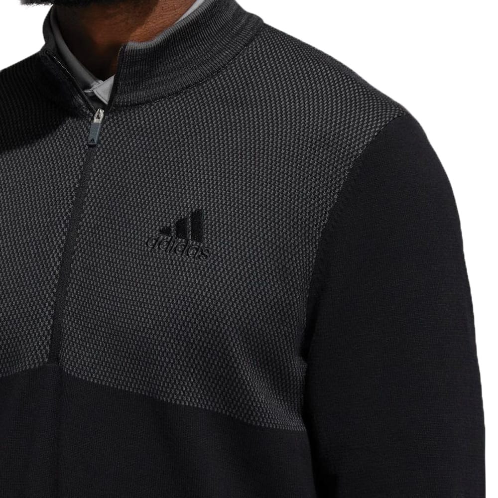 adidas Sport Zip Neck Sweater - Black