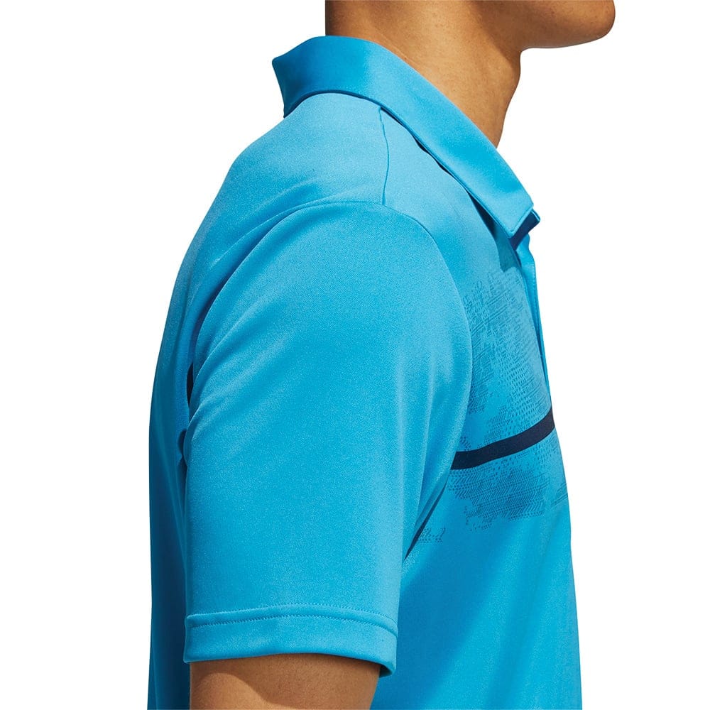 adidas Chest Print Polo Shirt - Sonic Aqua