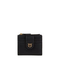Pinko Calf Silk Wallet — Black