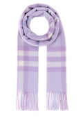 Burberry Checked Wool Scarf — Purple